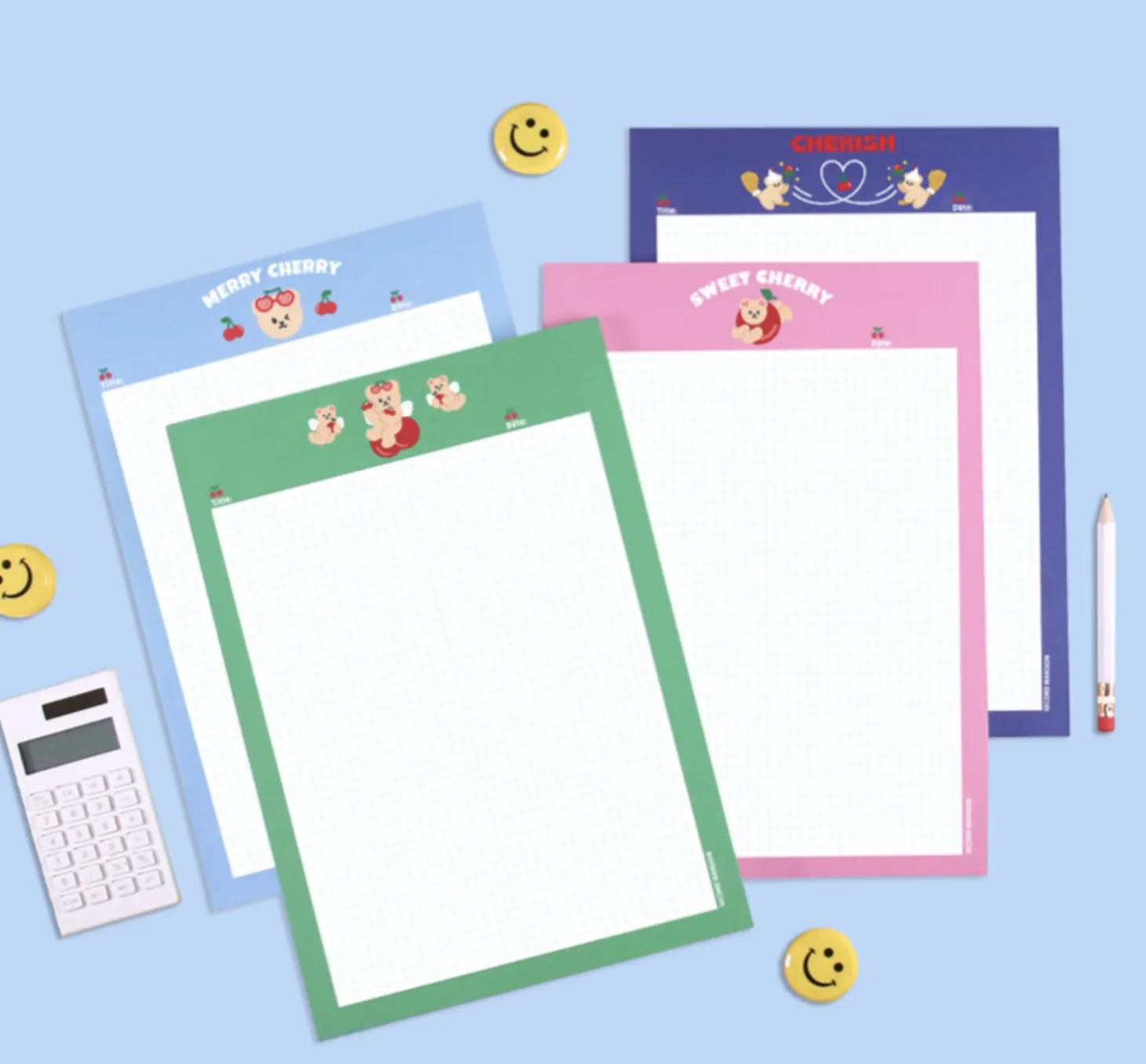 Juicy Bear B5 Grid Notepad