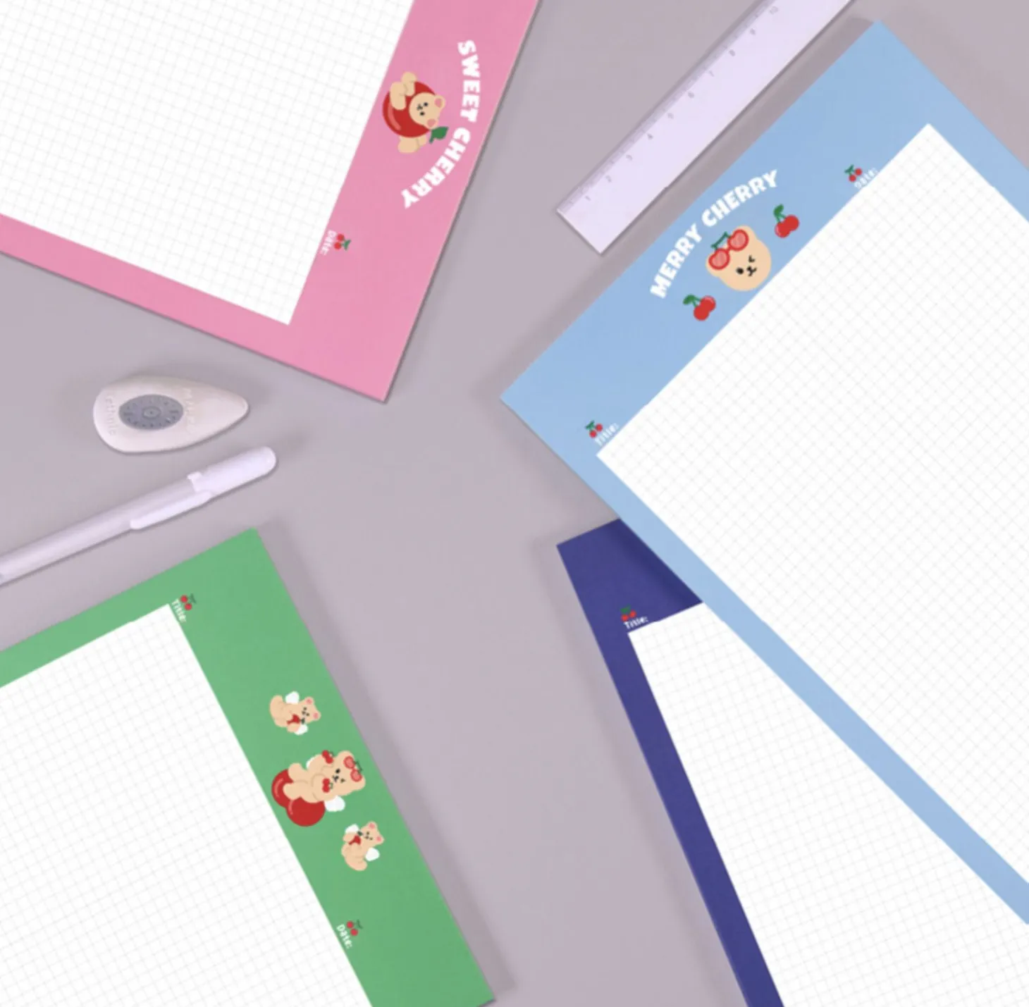 Juicy Bear B5 Grid Notepad