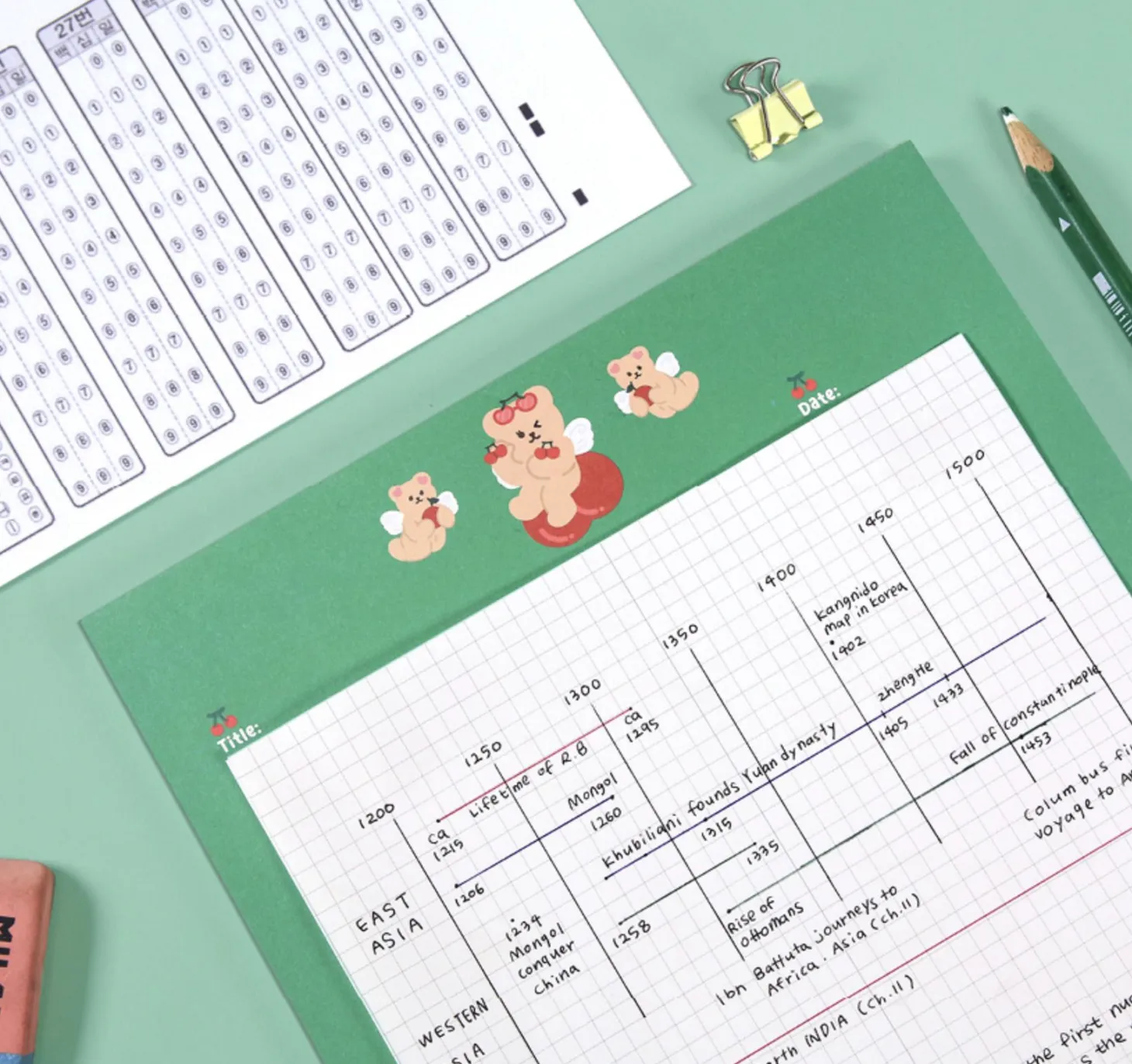Juicy Bear B5 Grid Notepad