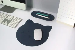Kitty Vegan Leather Mouse Pad