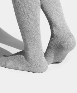 Knit Mesh Knee-high Women Socks