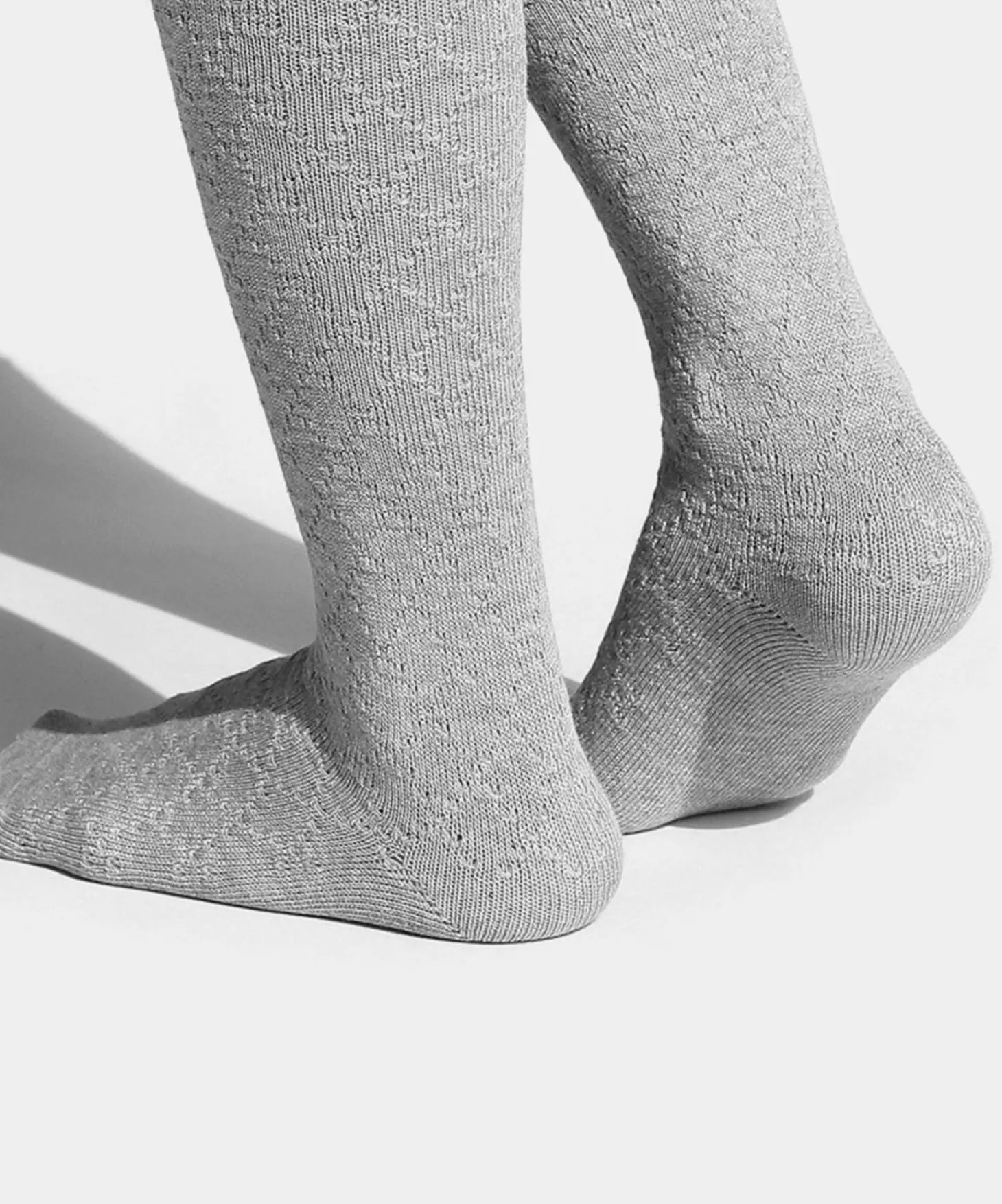 Knit Mesh Knee-high Women Socks