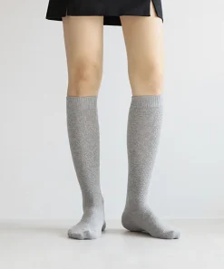 Knit Mesh Knee-high Women Socks