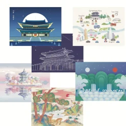 Korean Heritage Art Postcard