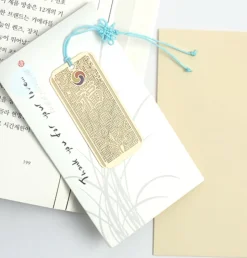 Korean Traditional Gold Bookmark & Card