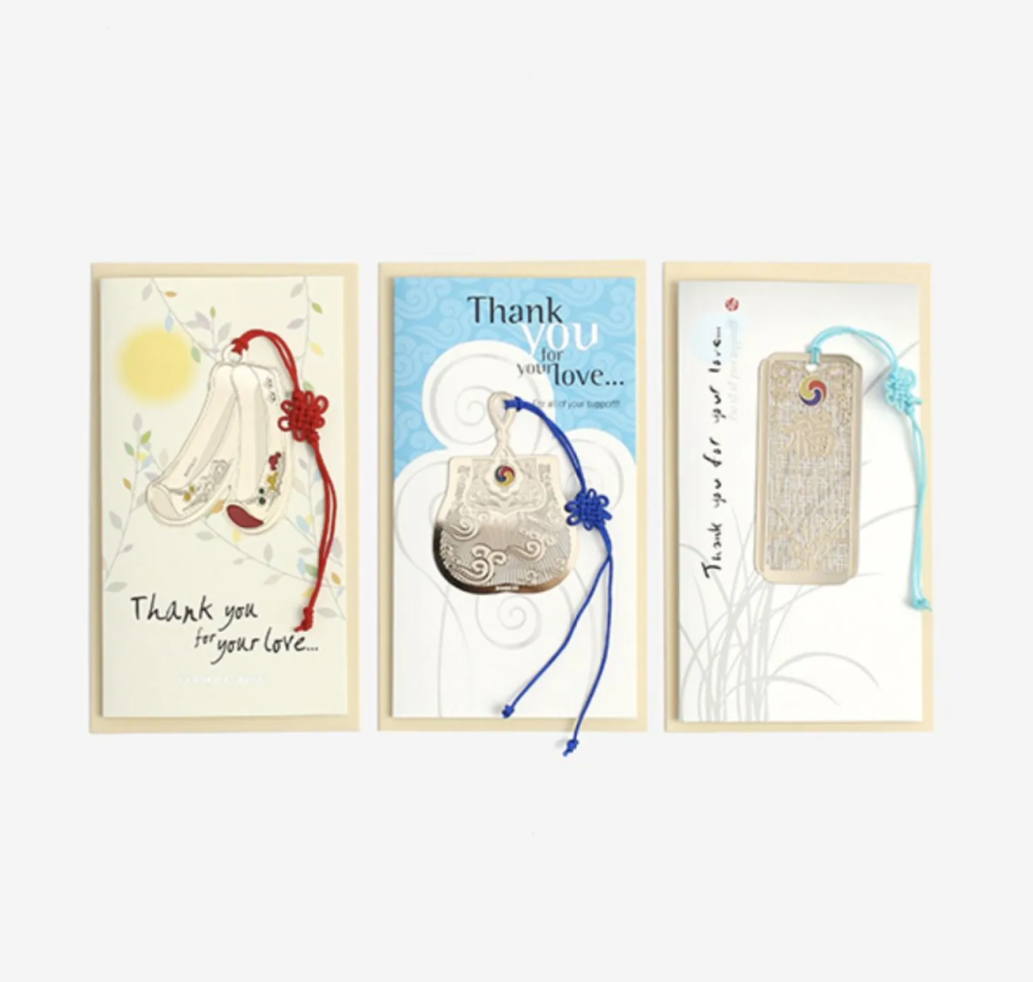 Korean Traditional Gold Bookmark & Card