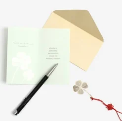 Korean Traditional Gold Bookmark & Card