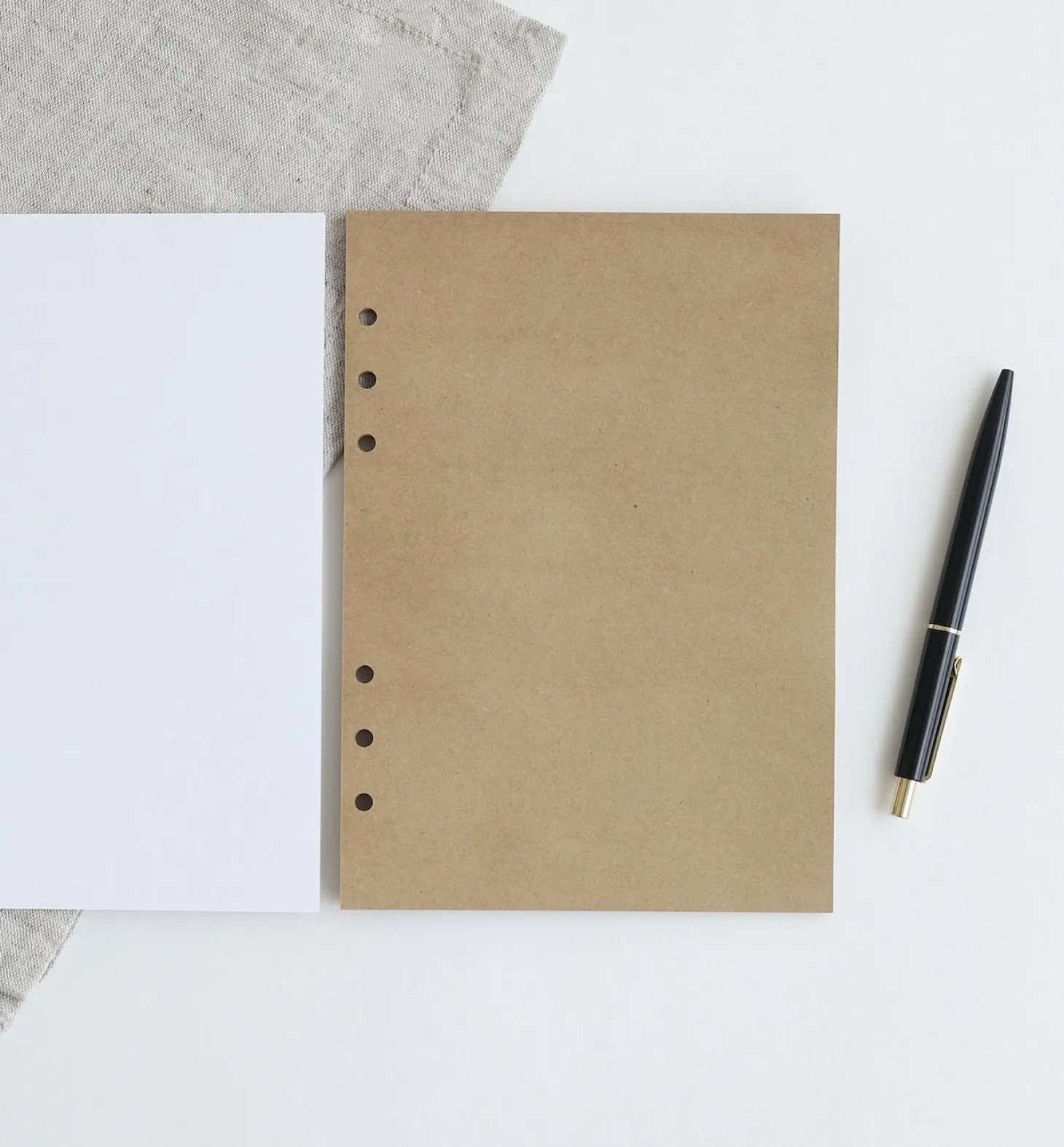 Kraft 6 Ring A5 Plain Note Refill