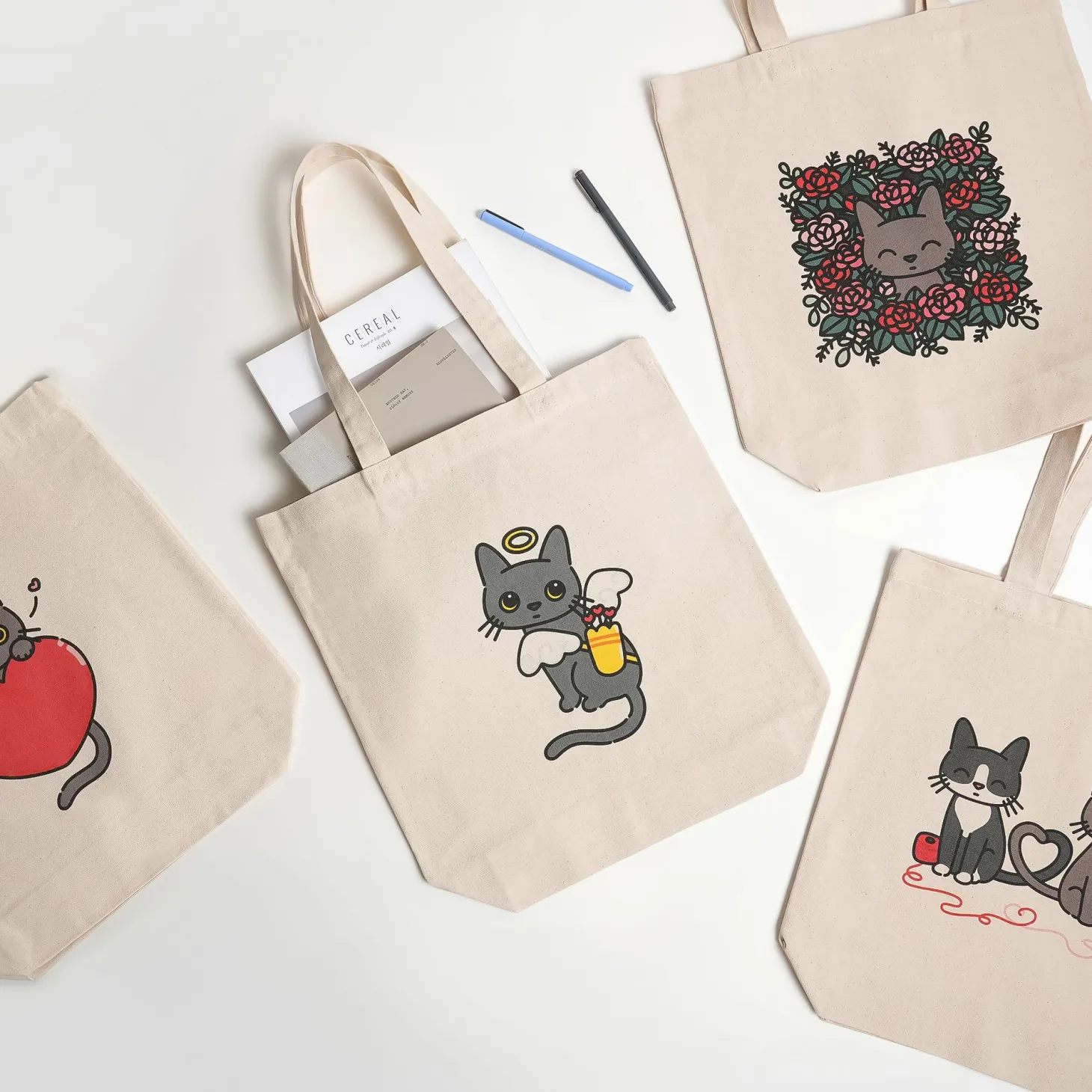 Lana Cat Love Tote Bag