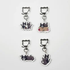 Lana Cat Pose Acrylic Key Ring v2