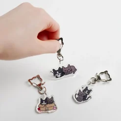 Lana Cat Pose Acrylic Key Ring v2
