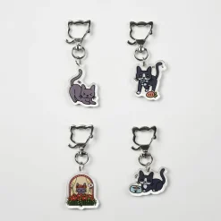 Lana Cat Pose Acrylic Key Ring v2