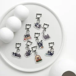 Lana Cat Pose Acrylic Key Ring v2