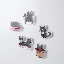 Lana & Tuxedo Cat Acrylic Magnet