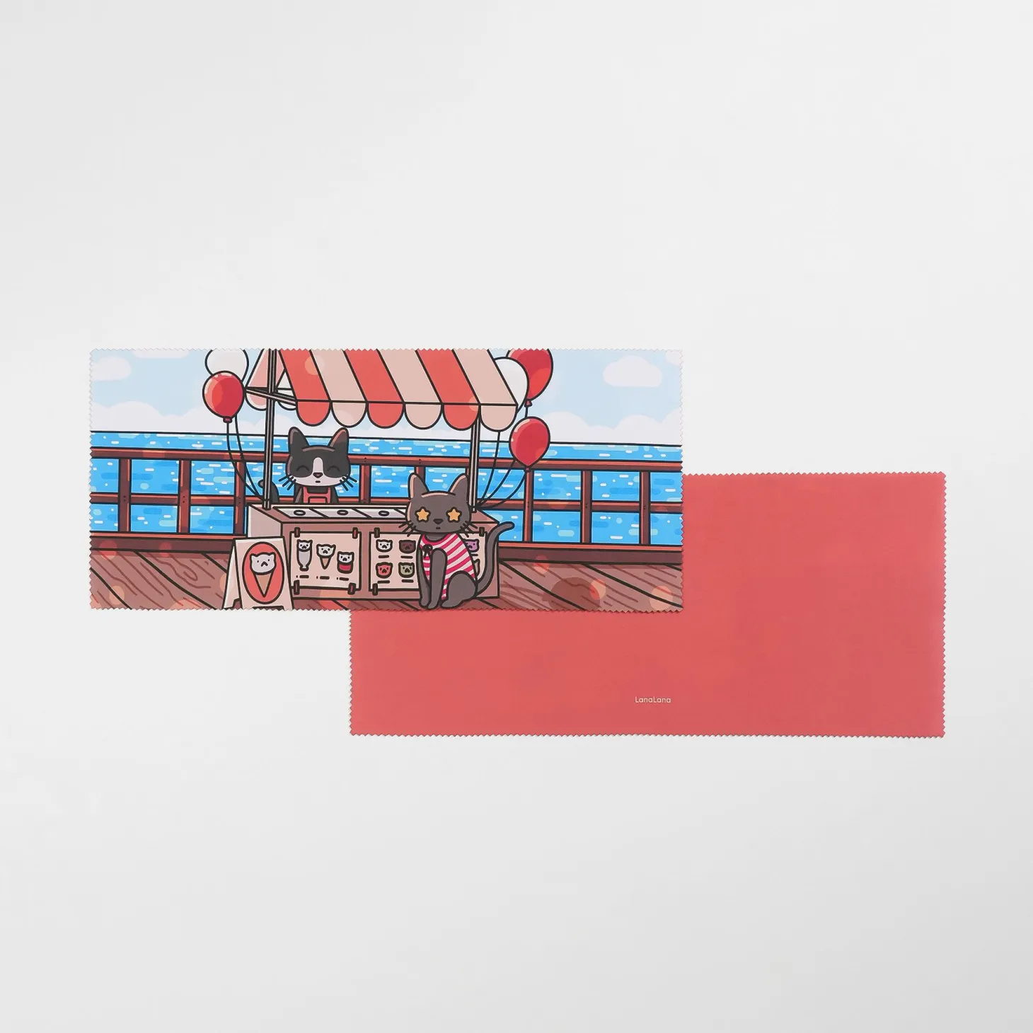 Lana & Tuxedo Cat Long Screen Cloth