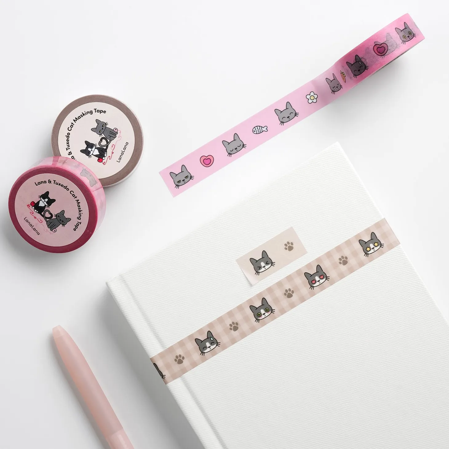 Lana & Tuxedo Cat Masking Tape