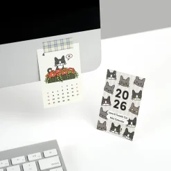 2026 Lana & Tuxedo Cat Mini Calendar Sheets