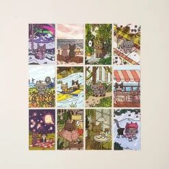2026 Lana & Tuxedo Cat Mini Calendar Sheets