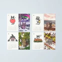 2026 Lana & Tuxedo Cat Mini Calendar Sheets