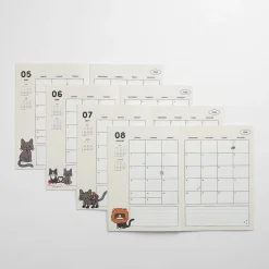 2026 Lana & Tuxedo Cat Monthly Planner