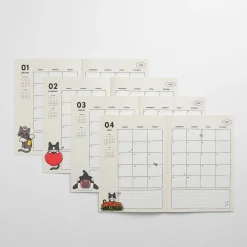 2026 Lana & Tuxedo Cat Monthly Planner