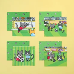 Lana & Tuxedo Cat Soccer Screen Cloth