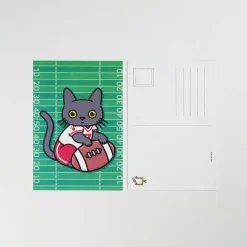 Lana & Tuxedo Cat Sports Postcard