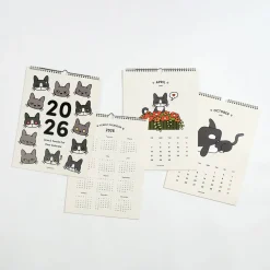 2026 Lana & Tuxedo Cat Wall Calendar