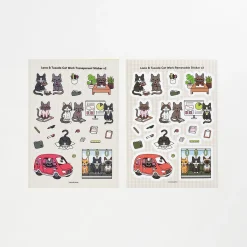 Lana & Tuxedo Cat Work Sticker