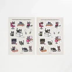 Lana & Tuxedo Cat Work Sticker