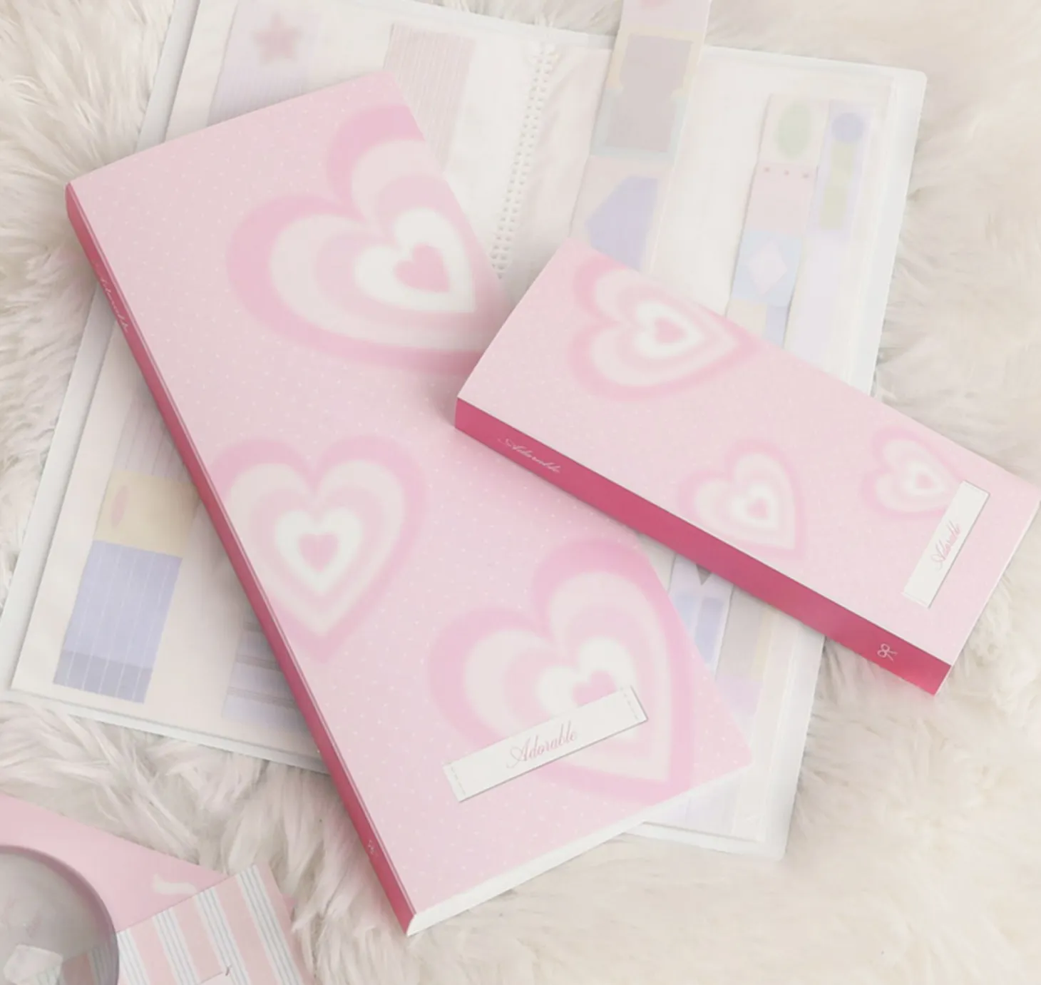 Large Adorable Kiss Cut Tape Binder