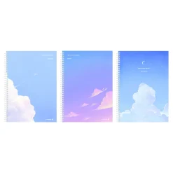 Large Cloud Spiral Lined Notebook