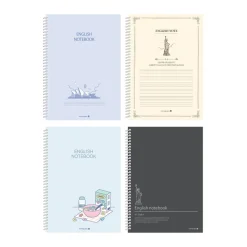 Large English Spiral Language Notebook