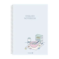 Large English Spiral Language Notebook