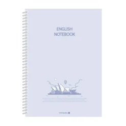 Large English Spiral Language Notebook