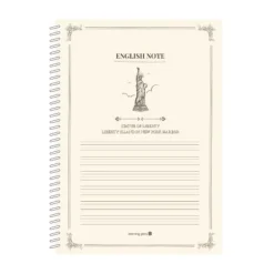 Large English Spiral Language Notebook