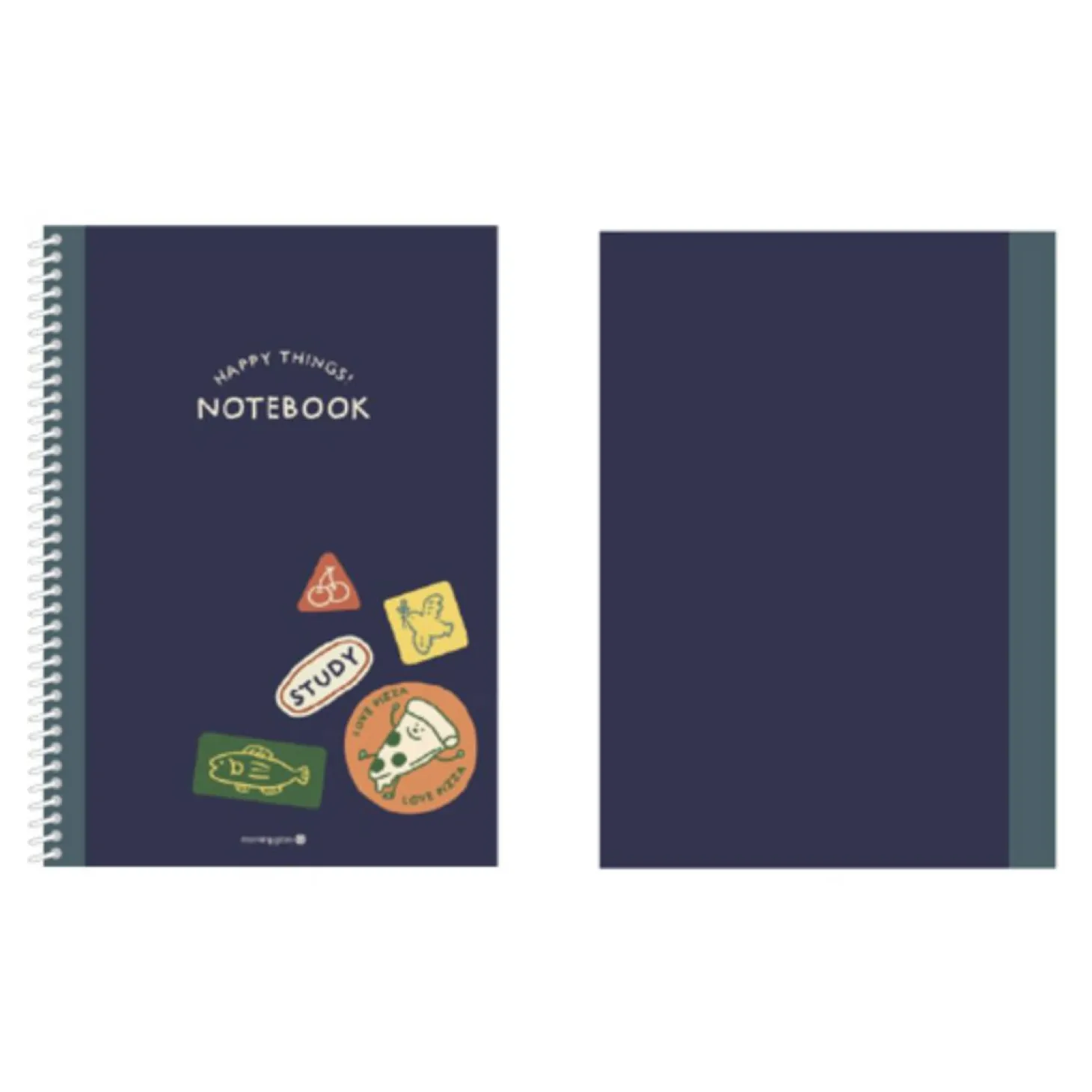 Large Happy Things Spiral Lined Notebook