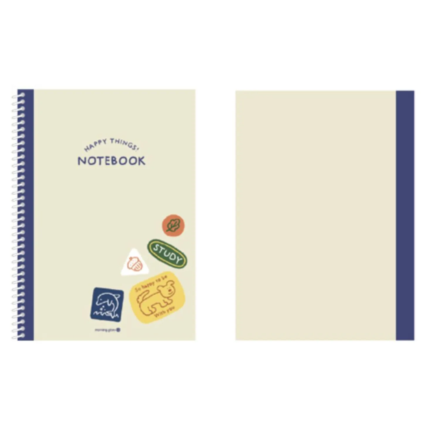Large Happy Things Spiral Lined Notebook