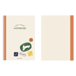 Large Happy Things Spiral Lined Notebook