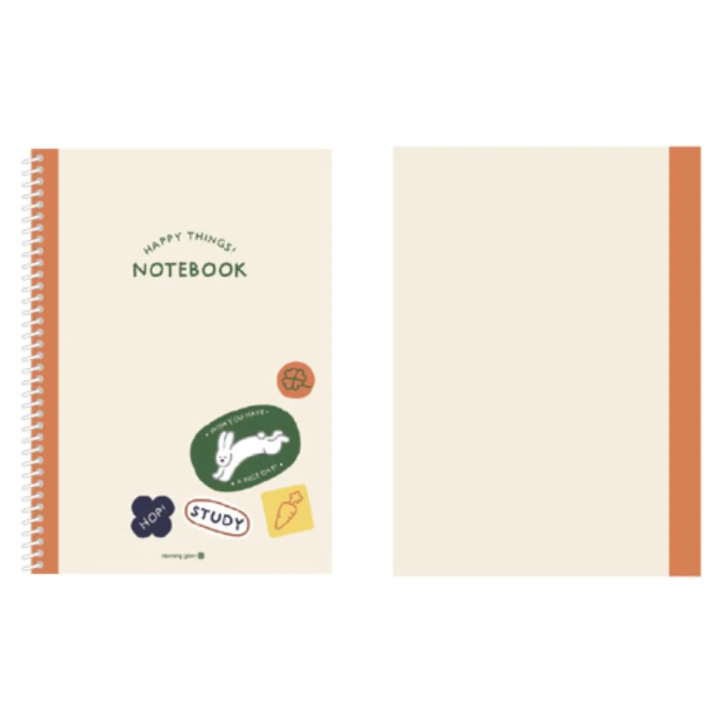 Large Happy Things Spiral Lined Notebook