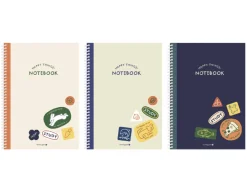 Large Happy Things Spiral Lined Notebook