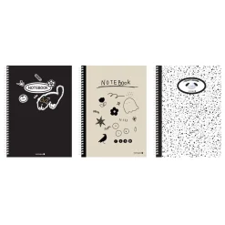 Large Kitsch Animal Spiral Lined Notebook