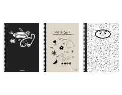 Large Kitsch Animal Spiral Lined Notebook