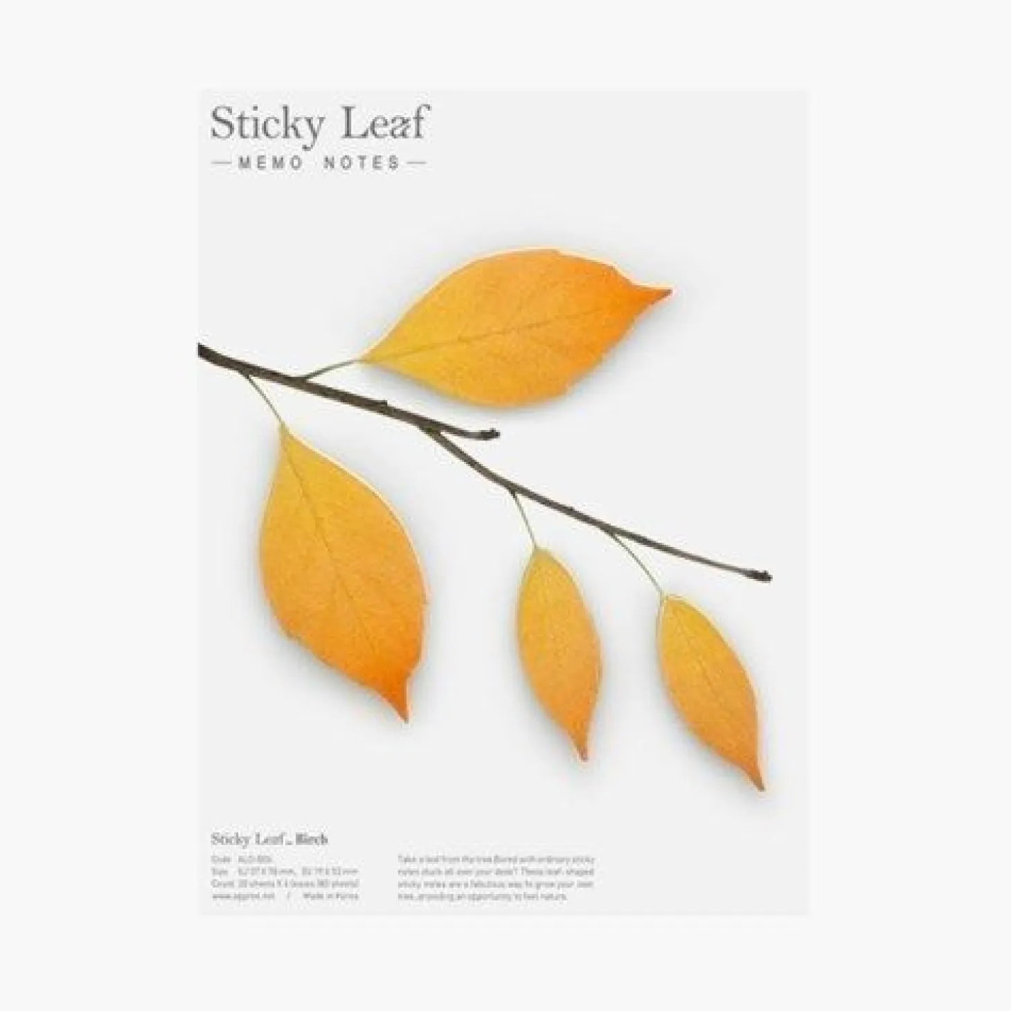 Large Leaf Sticky Note