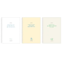 Large Lettering Spiral Lined Notebook
