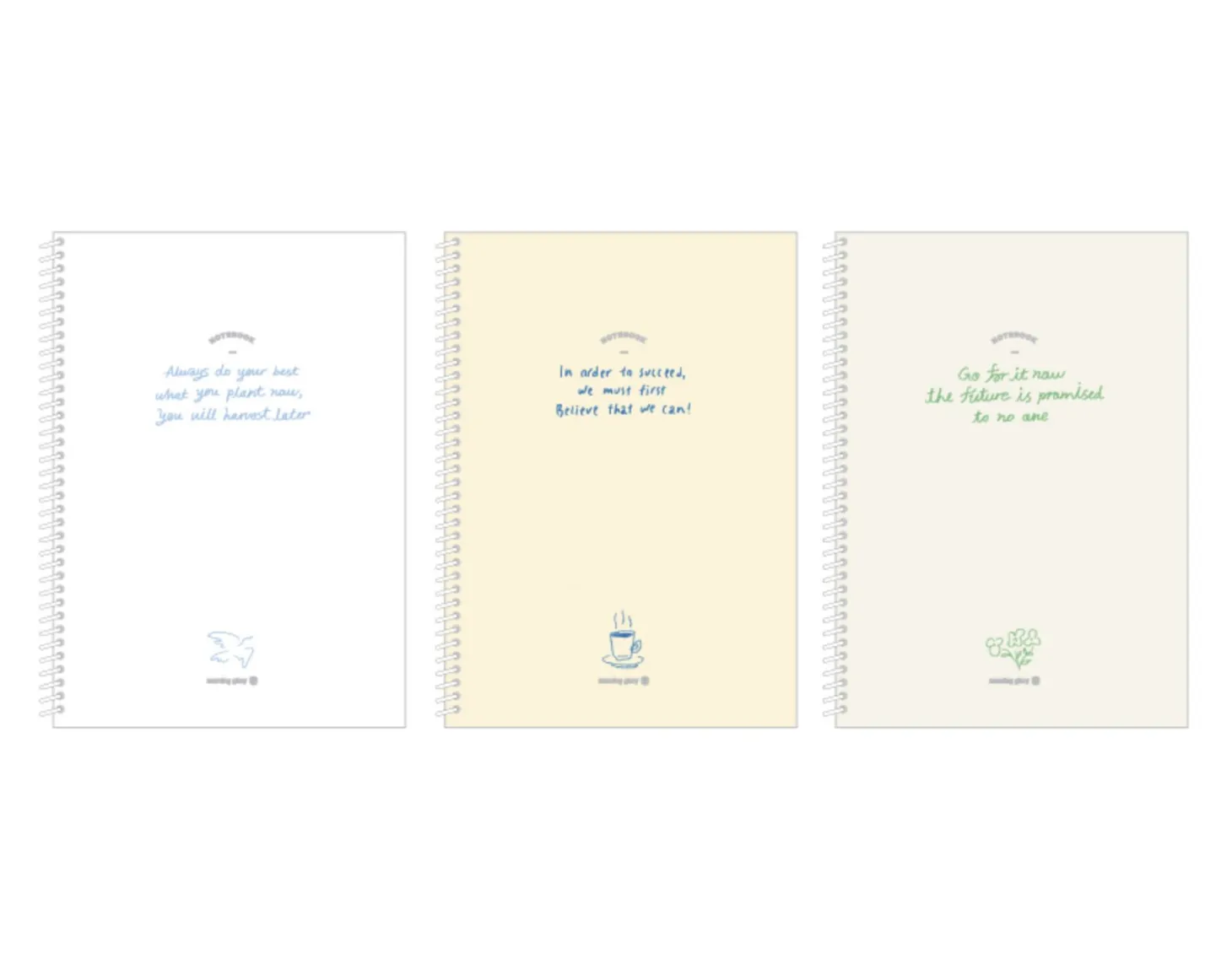 Large Lettering Spiral Lined Notebook