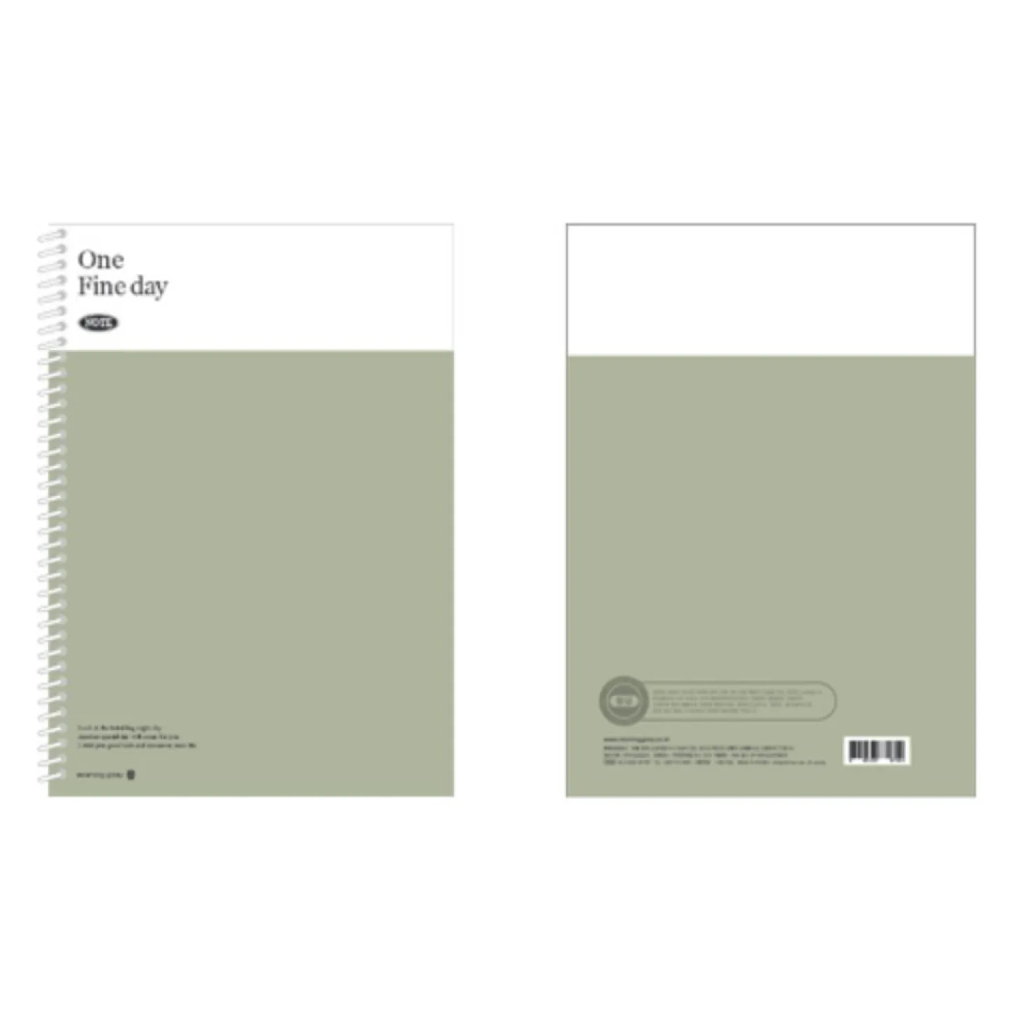 Large One Fine Day Spiral Lined Notebook