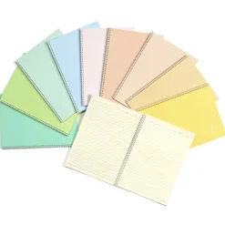 Large Pastel Spiral Lined Notebook