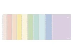 Large Pastel Spiral Lined Notebook