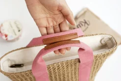 Large Rattan Cooler Bag
